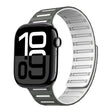 For Apple Watch 42mm / 41mm / 40mm / 38mm Cylinder Magnetic Two-color Loop Silicone Watch Band(Dark Green White) - free shipping - PMC TechLife - Order now!