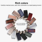 For Apple Watch 42mm / 41mm / 40mm / 38mm Cylinder Magnetic Two-color Loop Silicone Watch Band(Starlight)