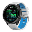 For Garmin Forerunner 970 Two Color Steel Buckle Silicone Watch Band(White Blue) - free shipping - PMC TechLife - Order now!