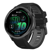 For Garmin Forerunner 970 Two Color Steel Buckle Silicone Watch Band(Black Grey)