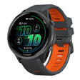 For Garmin Forerunner 970 Two Color Steel Buckle Silicone Watch Band(Charcoal Orange) - free shipping - PMC TechLife - Order now!