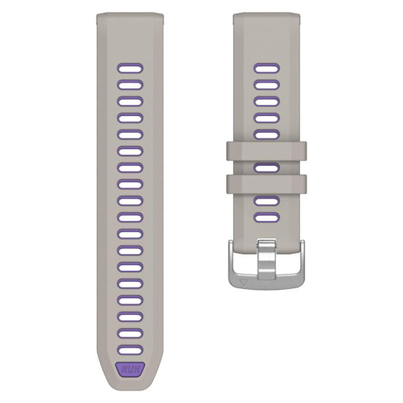 For Garmin Forerunner 970 Two Color Steel Buckle Silicone Watch Band(Sand Purple)