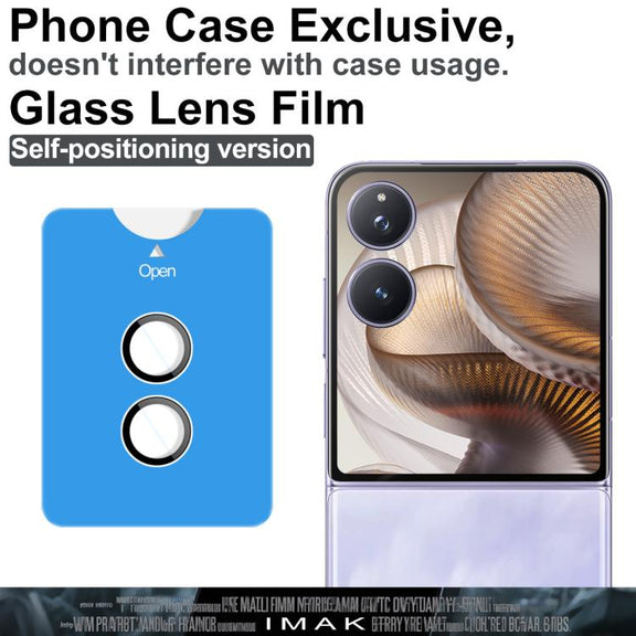 For Xiaomi Mix Flip 2 imak Glass Rear Camera Lens Film Phone Case Exclusive, Self-positioning Version