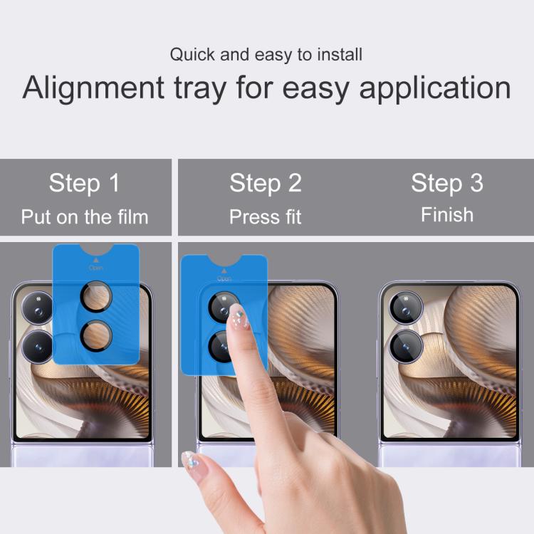 For Xiaomi Mix Flip 2 imak Glass Rear Camera Lens Film Phone Case Exclusive, Self-positioning Version