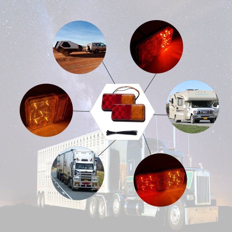 2 PCS Trailer / Truck H-type Long Strip 10LEDs Tail Light Set - License Plate Lights by PMC TechLife | Online Shopping South Africa | PMC TechLife | Buy Now Pay Later Mobicred