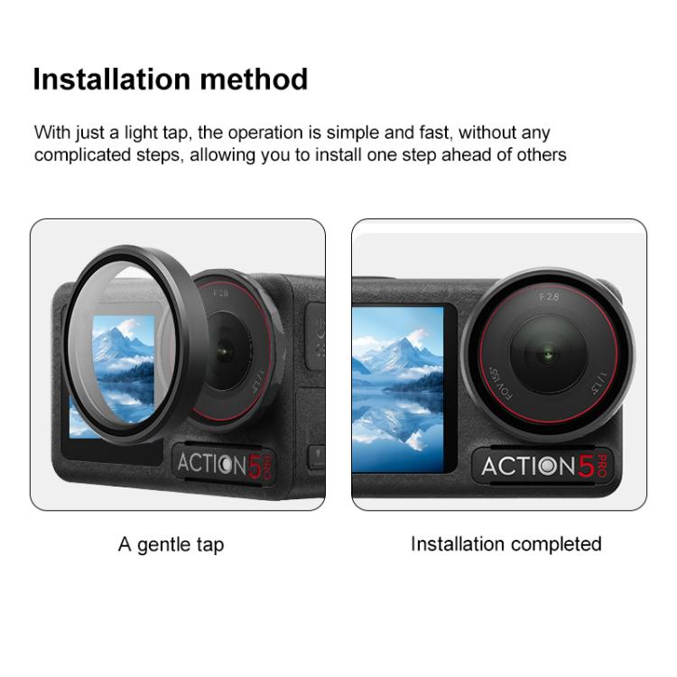 For DJI Action 5 Pro Camera Lens Filter, Filter:ND8