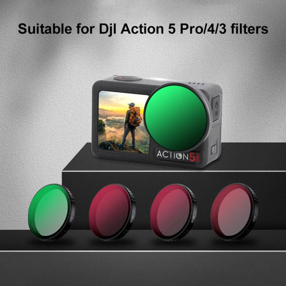 For DJI Action 5 Pro Camera Lens Filter, Filter:ND64
