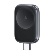For Apple Watch Series USAMS CD247 USB-C / Type-C Plug Portable Watch Wireless Charger(Metal Gray)