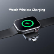 For Apple Watch Series USAMS CD247 USB-C / Type-C Plug Portable Watch Wireless Charger(Desert Gold)