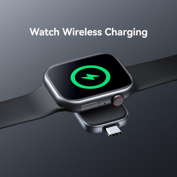 For Apple Watch Series USAMS CD247 USB-C / Type-C Plug Portable Watch Wireless Charger(Metal Gray)
