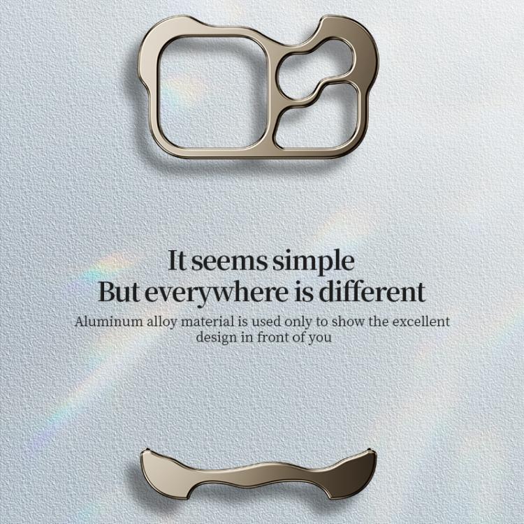 For iPhone 17 Pro Max Frameless Metal Corner Pad Phone Case with Lens Film(Silver)