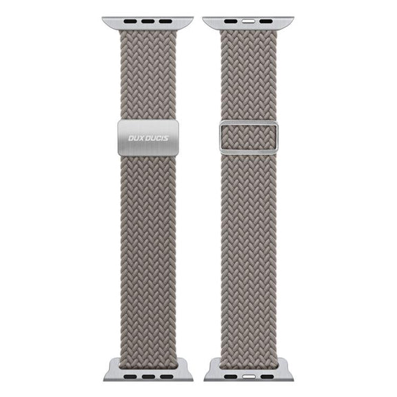 For Apple Watch 38 / 40 / 41 / S10 42mm DUX DUCIS Mixture Ultra Series Magnetic Buckle Nylon Braided Strap(Clay)