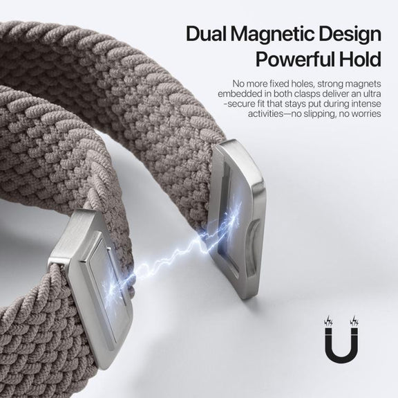 For Apple Watch 38 / 40 / 41 / S10 42mm DUX DUCIS Mixture Ultra Series Magnetic Buckle Nylon Braided Strap(Clay)