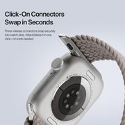 For Apple Watch 38 / 40 / 41 / S10 42mm DUX DUCIS Mixture Ultra Series Magnetic Buckle Nylon Braided Strap(Clay)