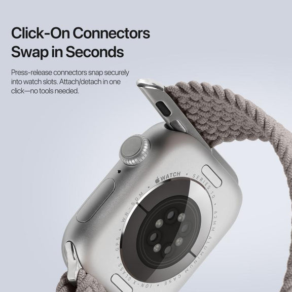 For Apple Watch 38 / 40 / 41 / S10 42mm DUX DUCIS Mixture Ultra Series Magnetic Buckle Nylon Braided Strap(Clay)