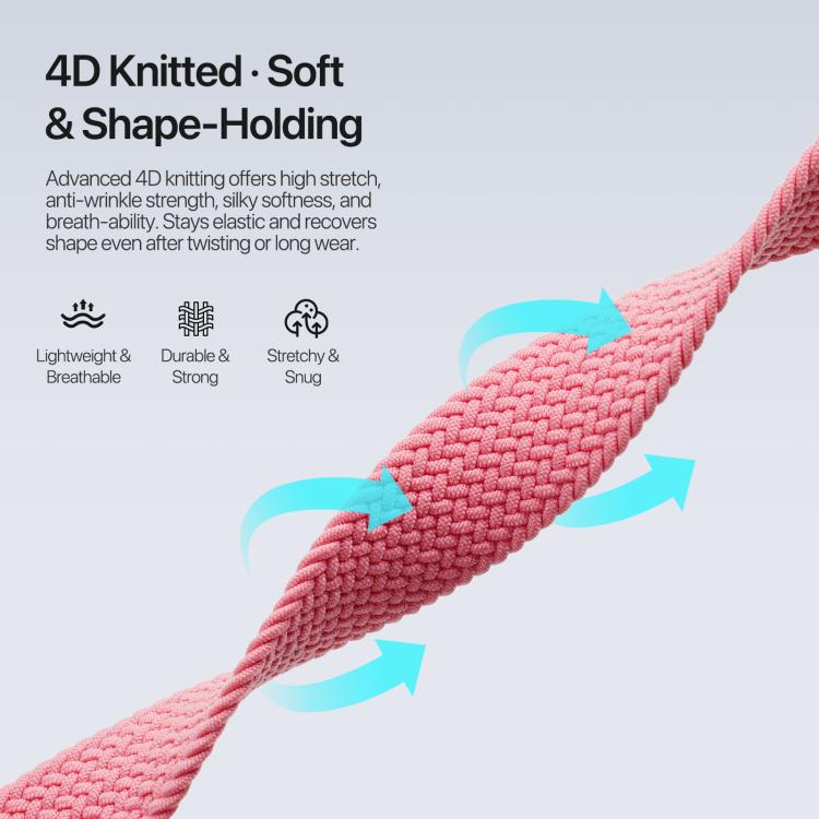 For Apple Watch 38 / 40 / 41 / S10 42mm DUX DUCIS Mixture Ultra Series Magnetic Buckle Nylon Braided Strap(Hot Pink) - free shipping - PMC TechLife - Order now!