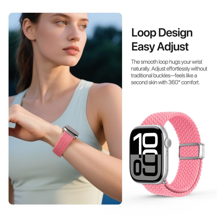For Apple Watch 38 / 40 / 41 / S10 42mm DUX DUCIS Mixture Ultra Series Magnetic Buckle Nylon Braided Strap(Hot Pink) - free shipping - PMC TechLife - Order now!