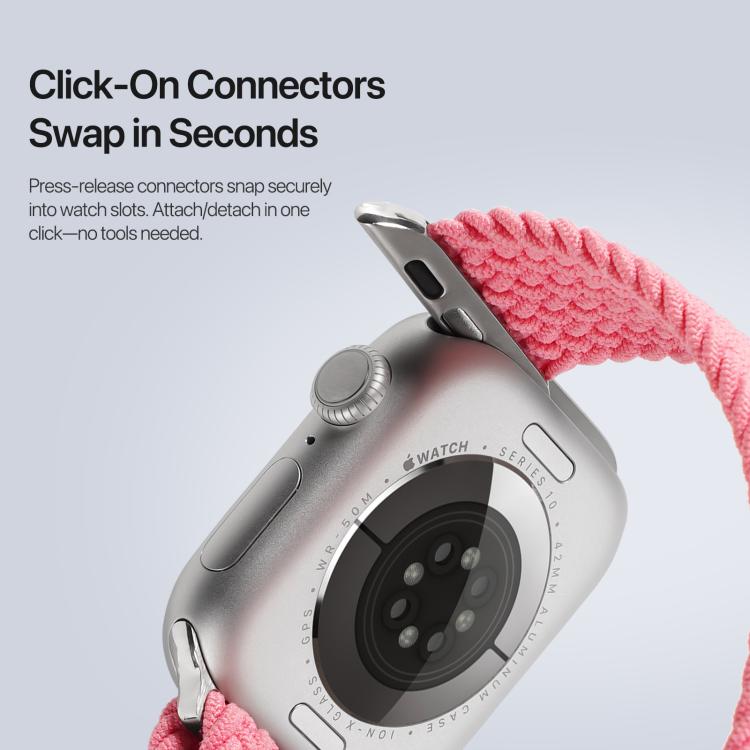 For Apple Watch 38 / 40 / 41 / S10 42mm DUX DUCIS Mixture Ultra Series Magnetic Buckle Nylon Braided Strap(Hot Pink) - free shipping - PMC TechLife - Order now!