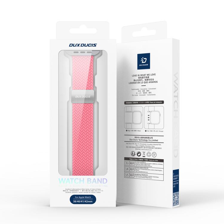 For Apple Watch 38 / 40 / 41 / S10 42mm DUX DUCIS Mixture Ultra Series Magnetic Buckle Nylon Braided Strap(Hot Pink) - free shipping - PMC TechLife - Order now!