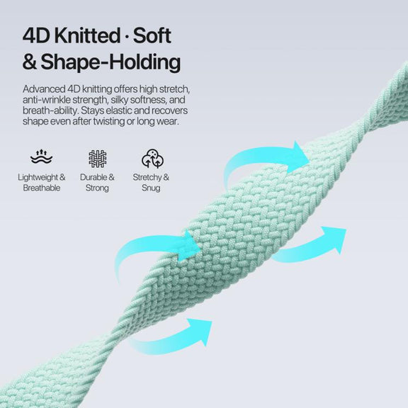 For Apple Watch 38 / 40 / 41 / S10 42mm DUX DUCIS Mixture Ultra Series Magnetic Buckle Nylon Braided Strap(Mint Green)
