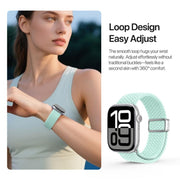 For Apple Watch 38 / 40 / 41 / S10 42mm DUX DUCIS Mixture Ultra Series Magnetic Buckle Nylon Braided Strap(Mint Green)