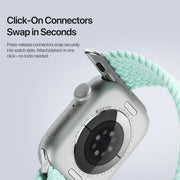 For Apple Watch 38 / 40 / 41 / S10 42mm DUX DUCIS Mixture Ultra Series Magnetic Buckle Nylon Braided Strap(Mint Green)