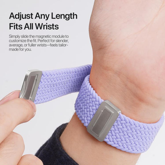 For Apple Watch 38 / 40 / 41 / S10 42mm DUX DUCIS Mixture Ultra Series Magnetic Buckle Nylon Braided Strap(Misty Purple)