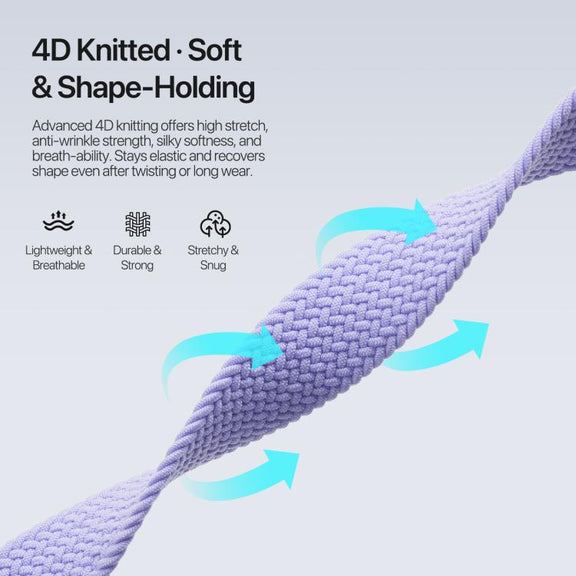 For Apple Watch 38 / 40 / 41 / S10 42mm DUX DUCIS Mixture Ultra Series Magnetic Buckle Nylon Braided Strap(Misty Purple)