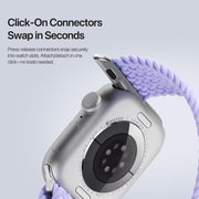For Apple Watch 38 / 40 / 41 / S10 42mm DUX DUCIS Mixture Ultra Series Magnetic Buckle Nylon Braided Strap(Misty Purple)