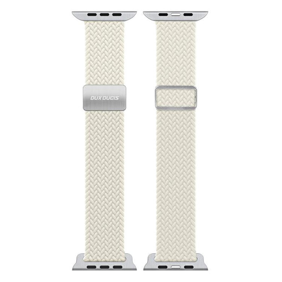 For Apple Watch 38 / 40 / 41 / S10 42mm DUX DUCIS Mixture Ultra Series Magnetic Buckle Nylon Braided Strap(Starlight)