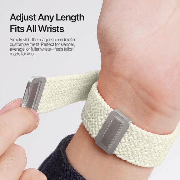 For Apple Watch 38 / 40 / 41 / S10 42mm DUX DUCIS Mixture Ultra Series Magnetic Buckle Nylon Braided Strap(Starlight)