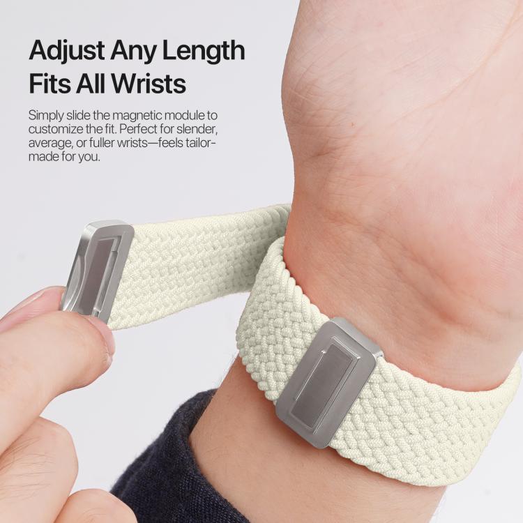 For Apple Watch 38 / 40 / 41 / S10 42mm DUX DUCIS Mixture Ultra Series Magnetic Buckle Nylon Braided Strap(Starlight)