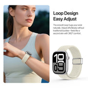 For Apple Watch 38 / 40 / 41 / S10 42mm DUX DUCIS Mixture Ultra Series Magnetic Buckle Nylon Braided Strap(Starlight)