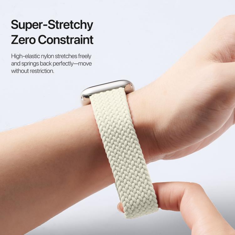 For Apple Watch 38 / 40 / 41 / S10 42mm DUX DUCIS Mixture Ultra Series Magnetic Buckle Nylon Braided Strap(Starlight)