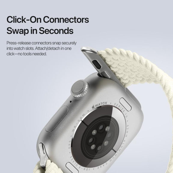 For Apple Watch 38 / 40 / 41 / S10 42mm DUX DUCIS Mixture Ultra Series Magnetic Buckle Nylon Braided Strap(Starlight)