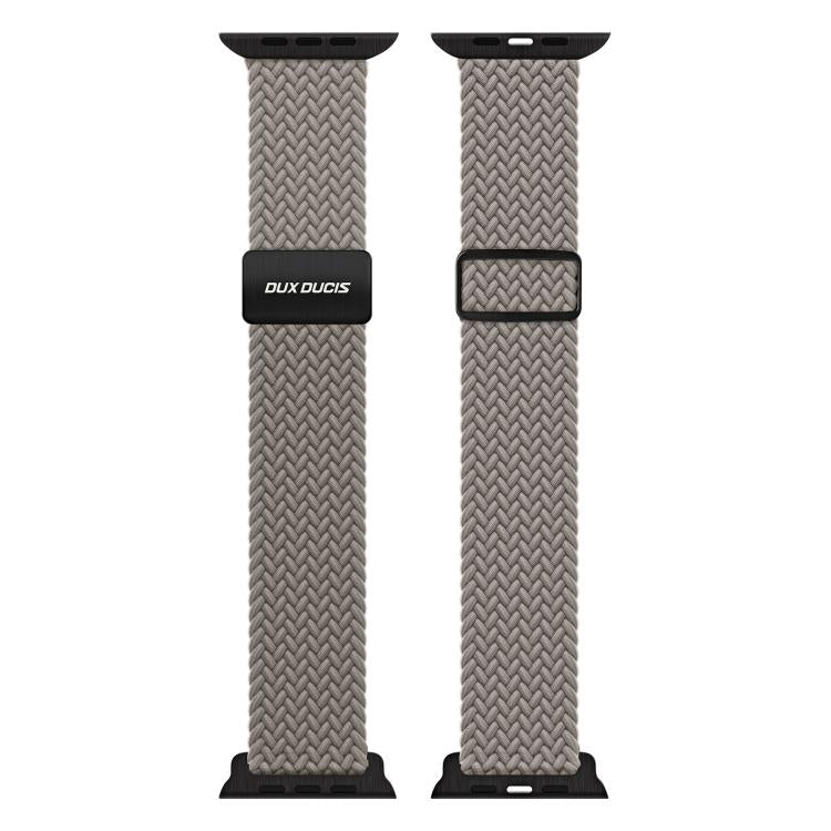 For Apple Watch 42 / 44 / 45 / 46 / 49mm DUX DUCIS Mixture Ultra Series Magnetic Buckle Nylon Braided Strap(Clay)