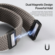 For Apple Watch 42 / 44 / 45 / 46 / 49mm DUX DUCIS Mixture Ultra Series Magnetic Buckle Nylon Braided Strap(Clay)