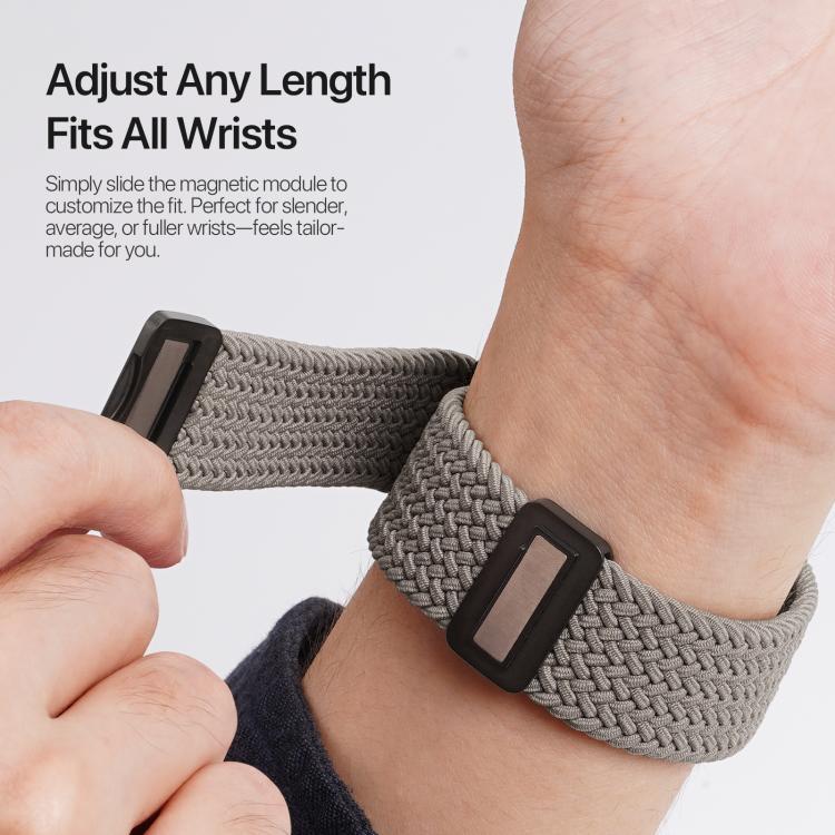 For Apple Watch 42 / 44 / 45 / 46 / 49mm DUX DUCIS Mixture Ultra Series Magnetic Buckle Nylon Braided Strap(Clay)