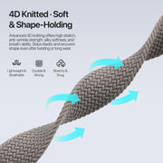 For Apple Watch 42 / 44 / 45 / 46 / 49mm DUX DUCIS Mixture Ultra Series Magnetic Buckle Nylon Braided Strap(Clay)