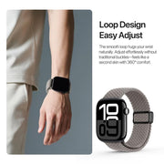 For Apple Watch 42 / 44 / 45 / 46 / 49mm DUX DUCIS Mixture Ultra Series Magnetic Buckle Nylon Braided Strap(Clay)