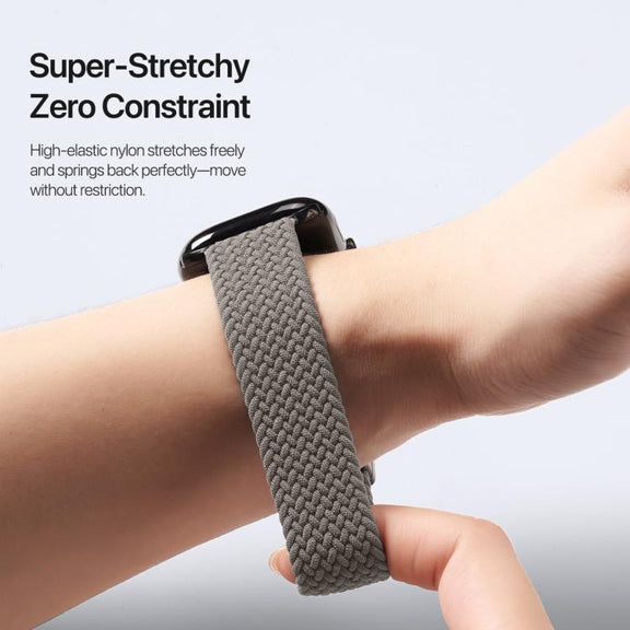 For Apple Watch 42 / 44 / 45 / 46 / 49mm DUX DUCIS Mixture Ultra Series Magnetic Buckle Nylon Braided Strap(Clay)