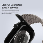 For Apple Watch 42 / 44 / 45 / 46 / 49mm DUX DUCIS Mixture Ultra Series Magnetic Buckle Nylon Braided Strap(Clay)