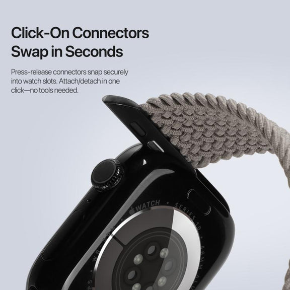 For Apple Watch 42 / 44 / 45 / 46 / 49mm DUX DUCIS Mixture Ultra Series Magnetic Buckle Nylon Braided Strap(Clay)