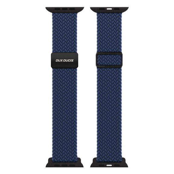 For Apple Watch 42 / 44 / 45 / 46 / 49mm DUX DUCIS Mixture Ultra Series Magnetic Buckle Nylon Braided Strap(Deep Blue)