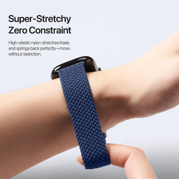 For Apple Watch 42 / 44 / 45 / 46 / 49mm DUX DUCIS Mixture Ultra Series Magnetic Buckle Nylon Braided Strap(Deep Blue)