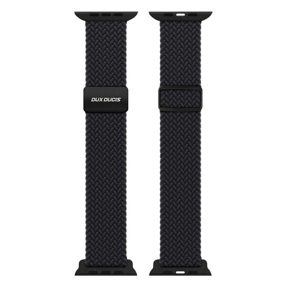 For Apple Watch 42 / 44 / 45 / 46 / 49mm DUX DUCIS Mixture Ultra Series Magnetic Buckle Nylon Braided Strap(Midnight)