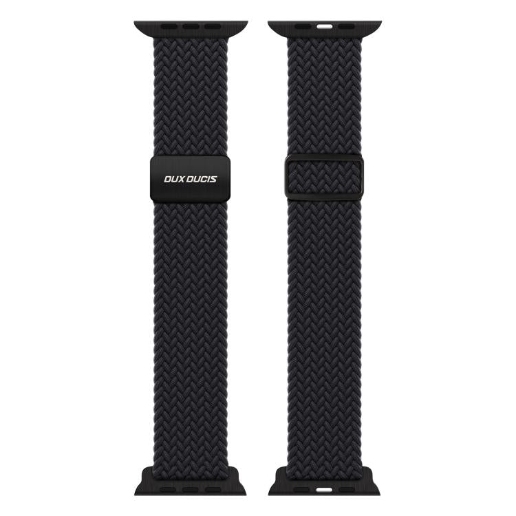 For Apple Watch 42 / 44 / 45 / 46 / 49mm DUX DUCIS Mixture Ultra Series Magnetic Buckle Nylon Braided Strap(Midnight)