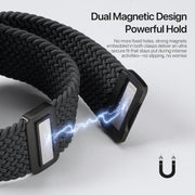For Apple Watch 42 / 44 / 45 / 46 / 49mm DUX DUCIS Mixture Ultra Series Magnetic Buckle Nylon Braided Strap(Midnight)