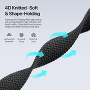 For Apple Watch 42 / 44 / 45 / 46 / 49mm DUX DUCIS Mixture Ultra Series Magnetic Buckle Nylon Braided Strap(Midnight)