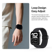 For Apple Watch 42 / 44 / 45 / 46 / 49mm DUX DUCIS Mixture Ultra Series Magnetic Buckle Nylon Braided Strap(Midnight)